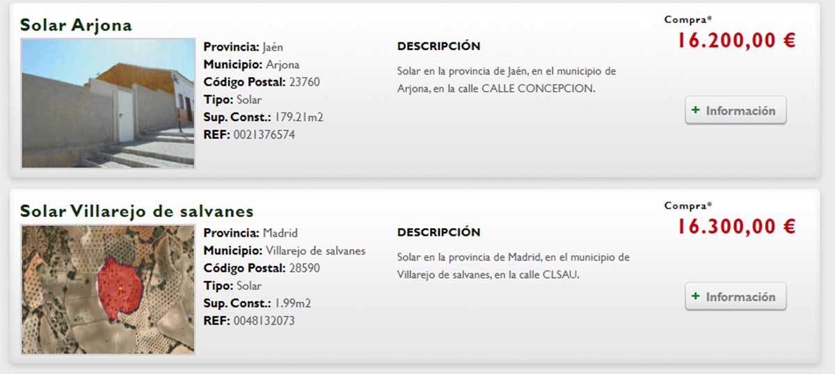 Terreno en venta por 16.000 euros