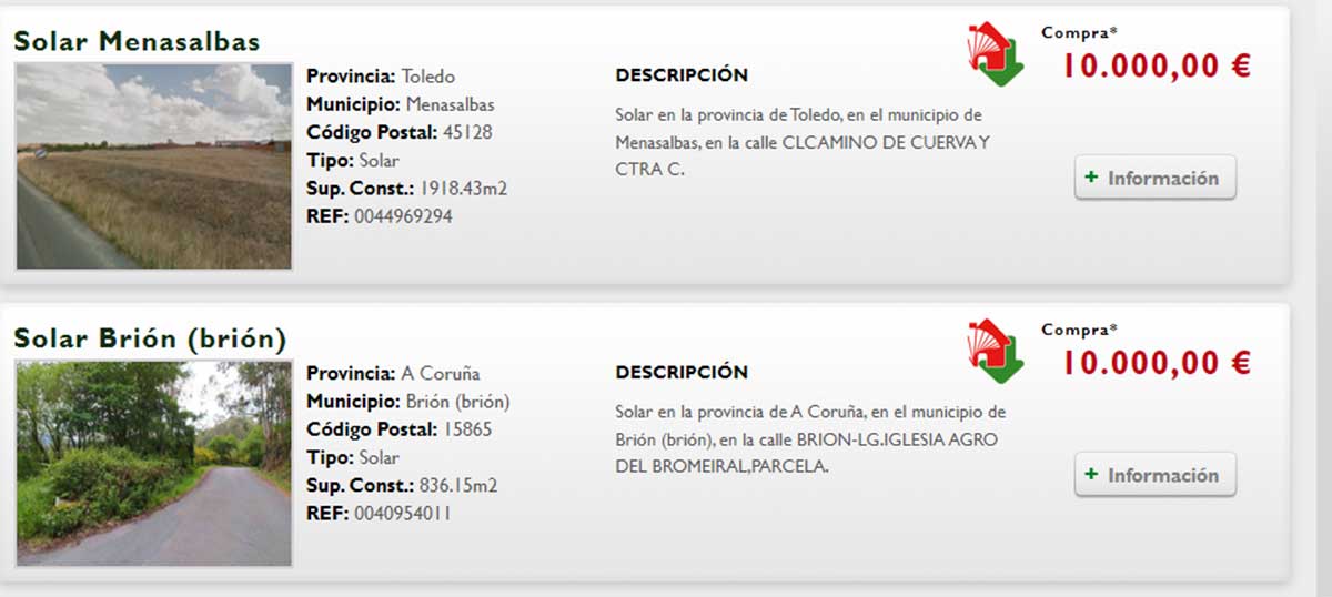 Terreno en venta por 10.000 euros