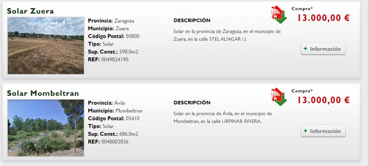 Terreno en venta por 13.000 euros