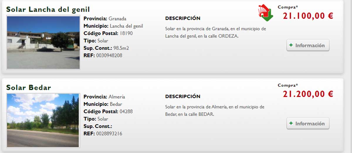 Terreno por 21.000 euros