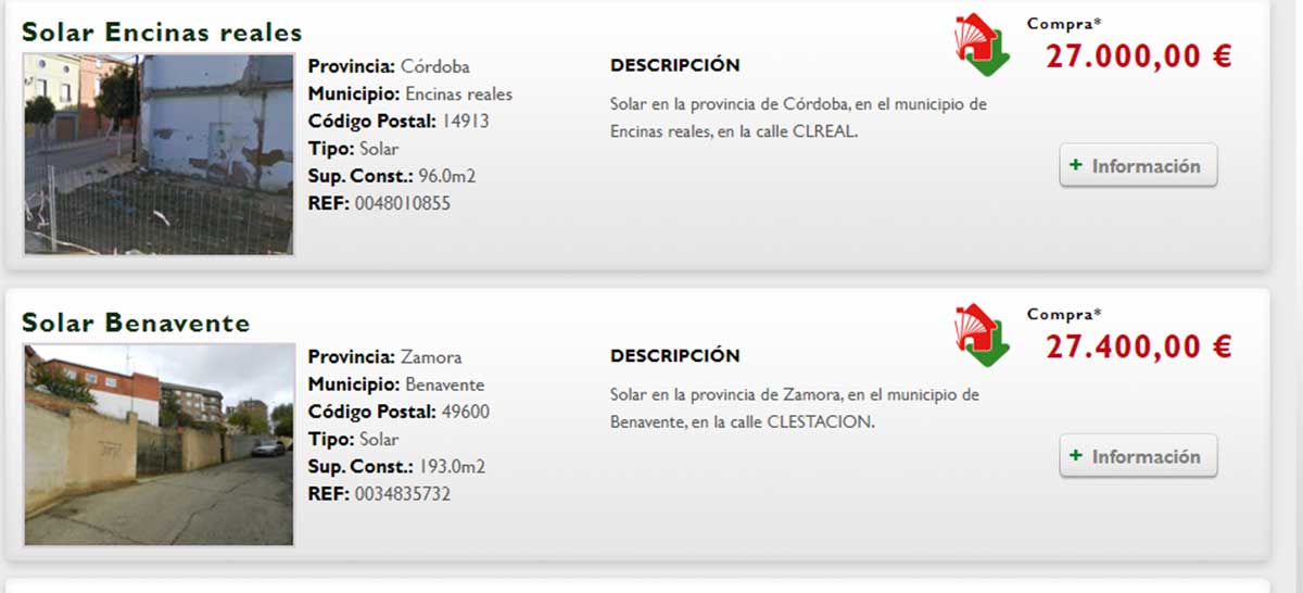 Terreno por 27.000 euros