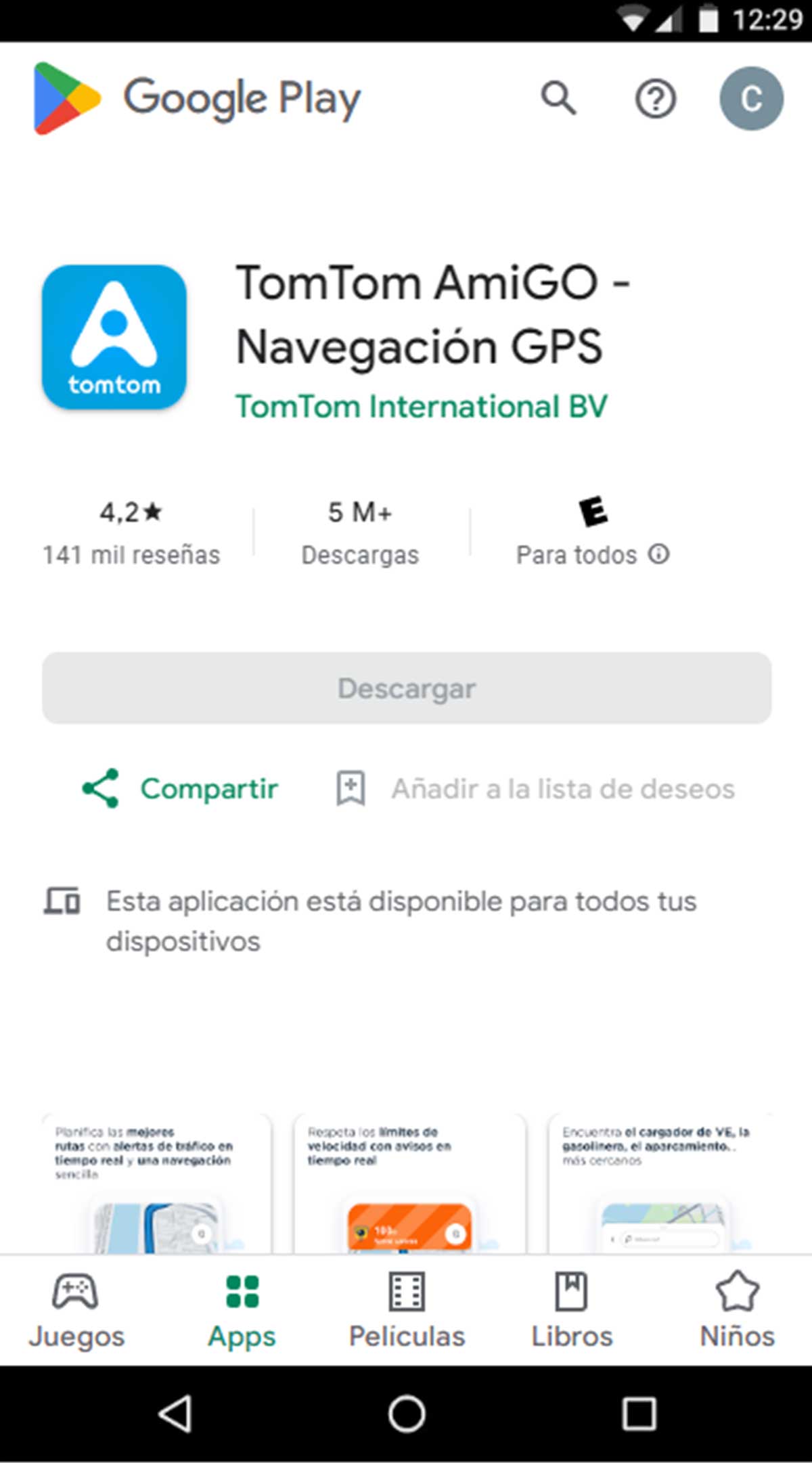 App de TomTom AmiGO.