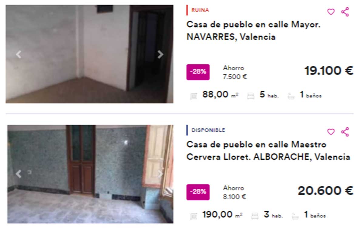 Casa a la venta en Valencia por 20.000 euros