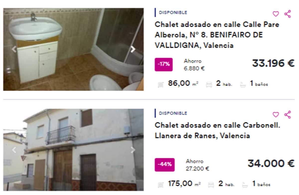 Casas en Valencia por 33.000 euros