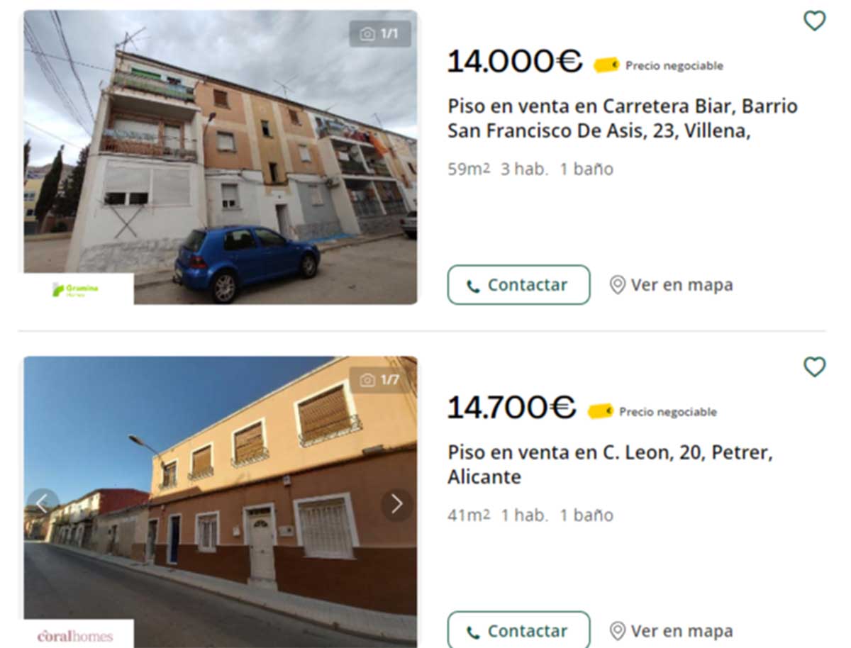 Pisos en Alicante por 14.000 euros