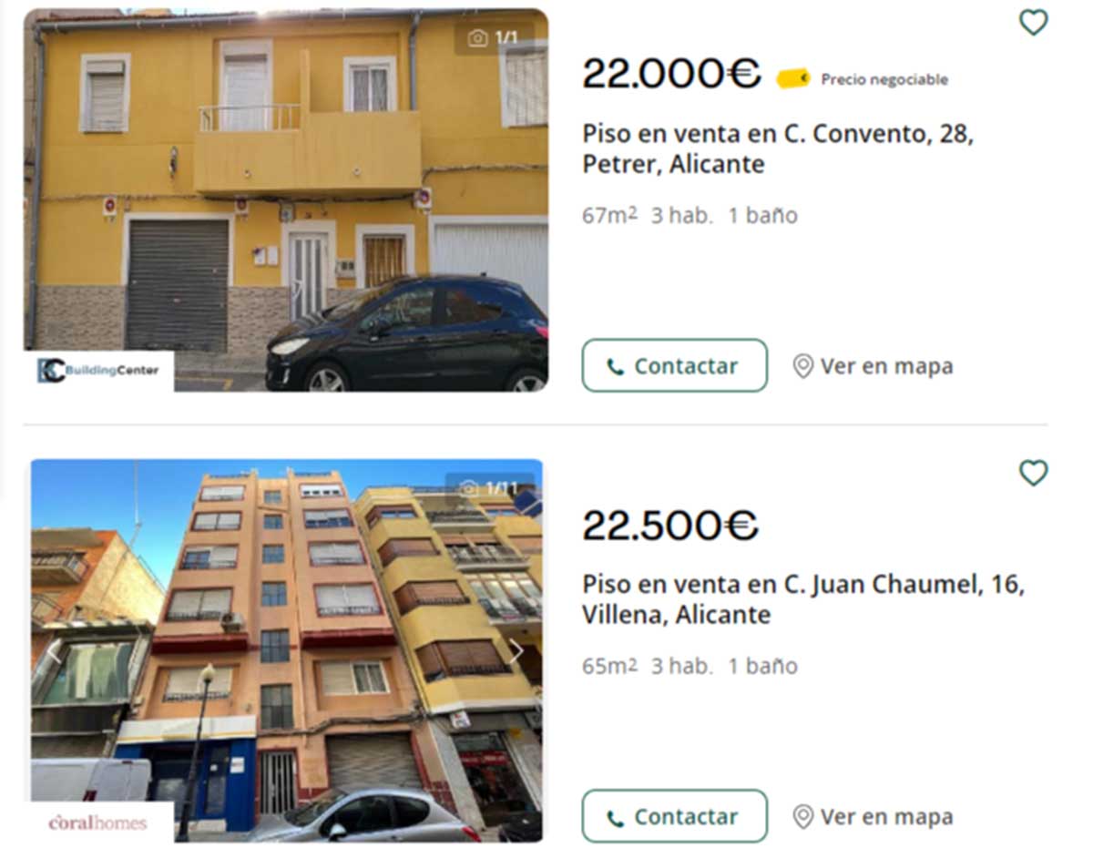 Pisos en Alicante por 22.000 euros