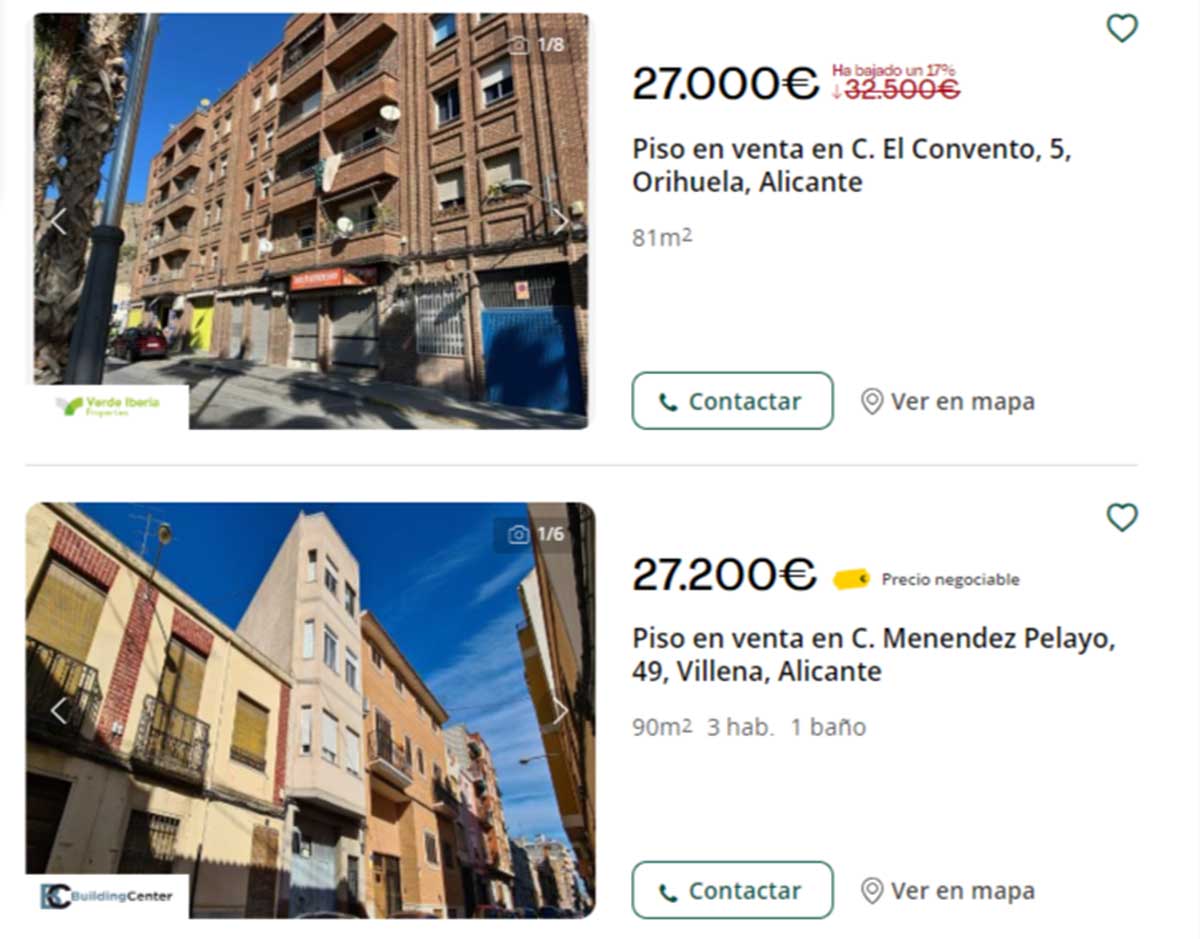Pisos en Alicante por 27.000 euros