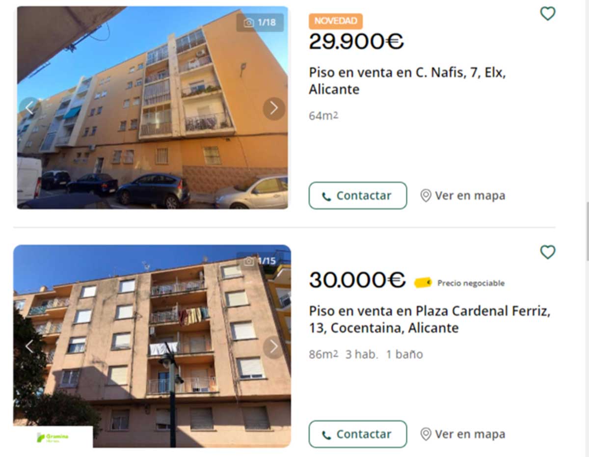 Pisos en Alicante por 30.000 euros