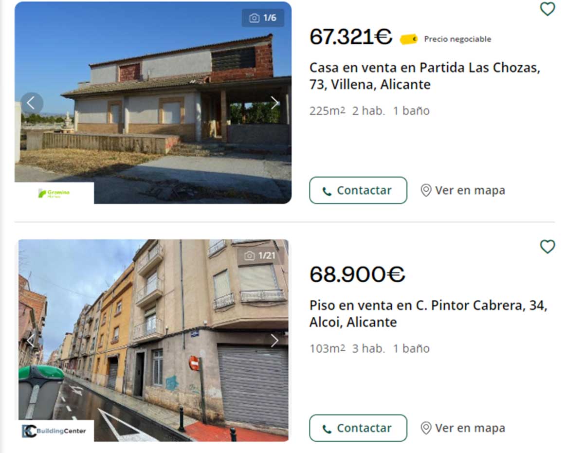 Pisos en Alicante por menos de 70.000 euros