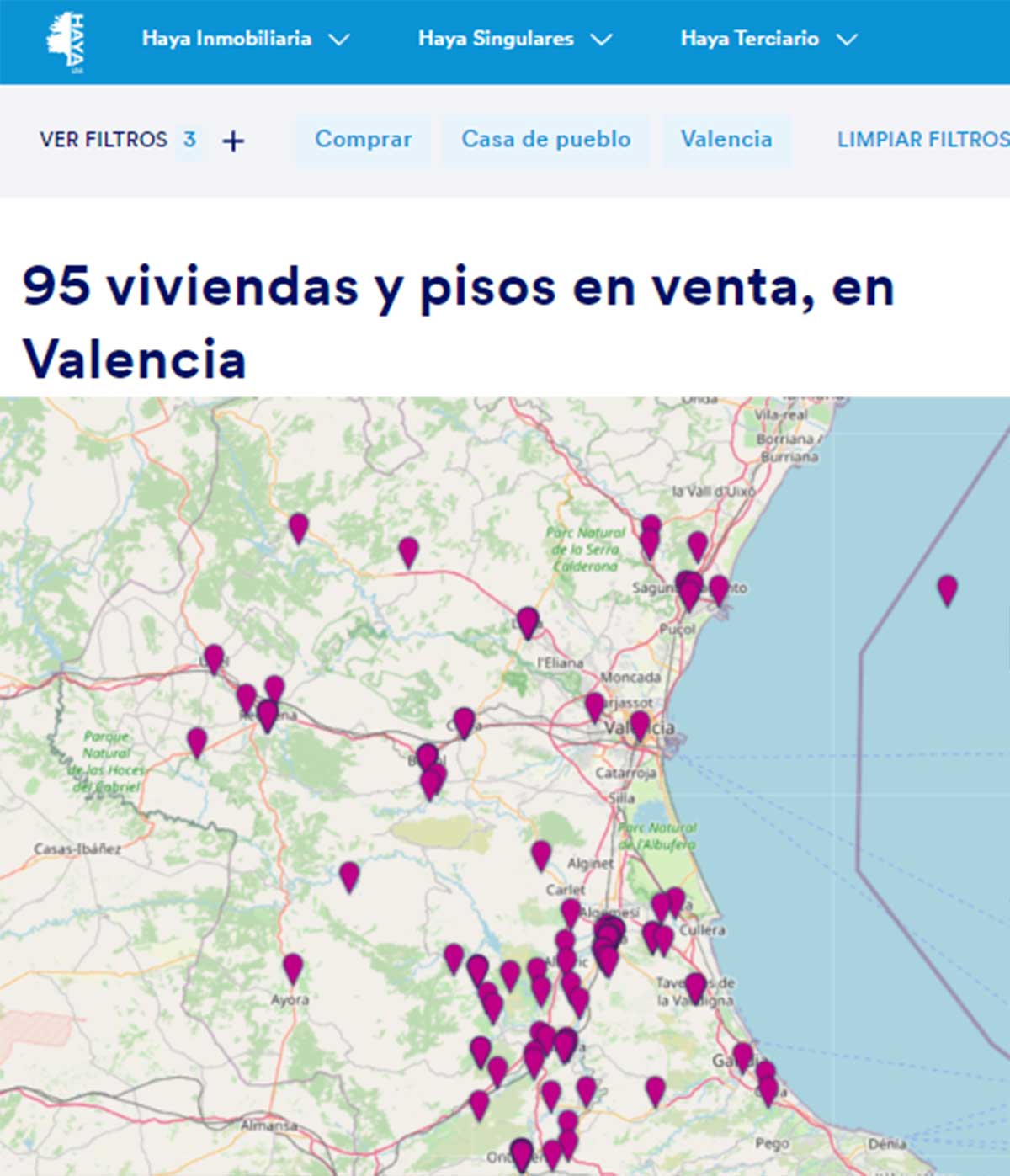 95 casas de pueblo en Valencia
