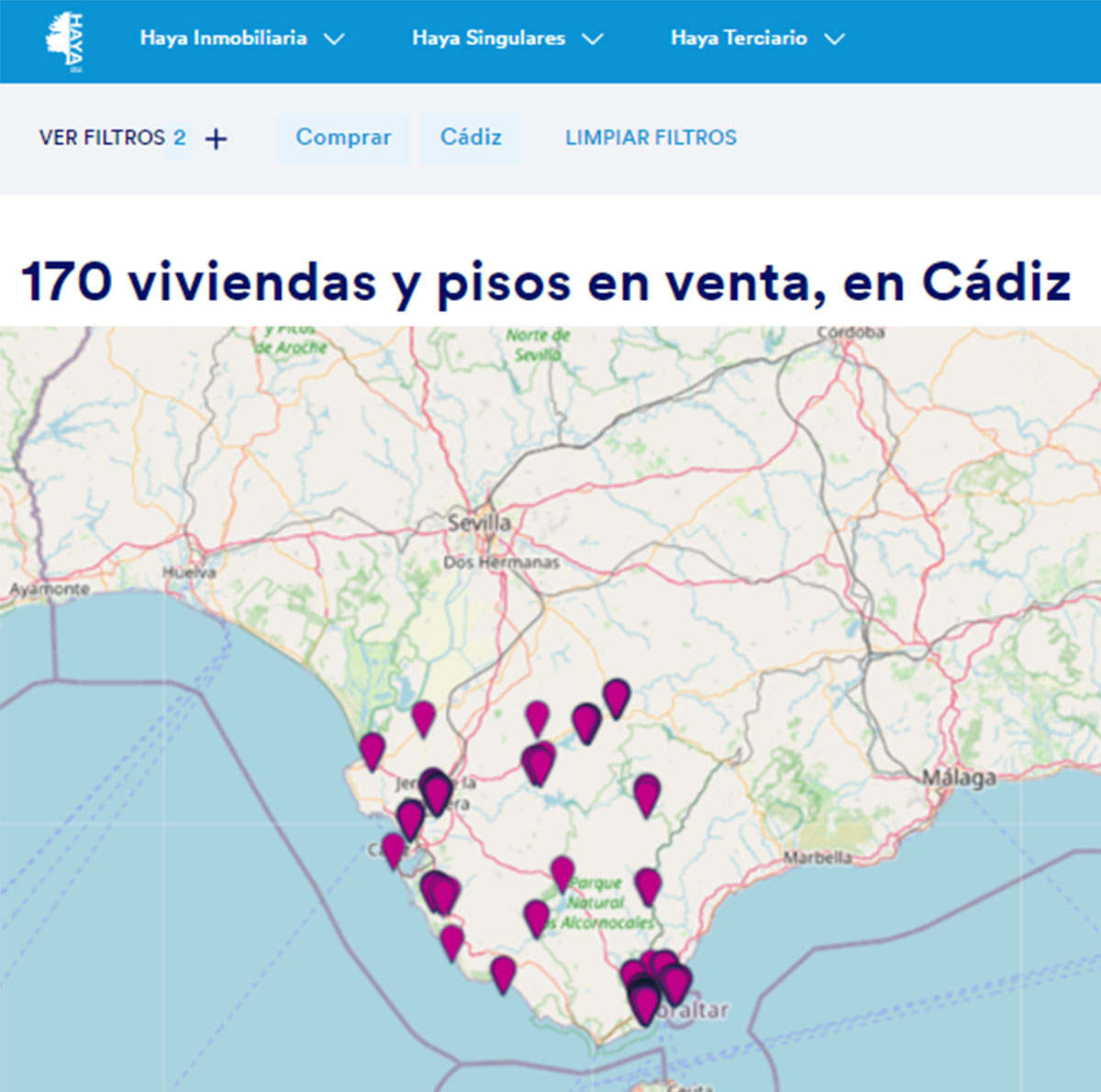 Catálogo de pisos en Cádiz