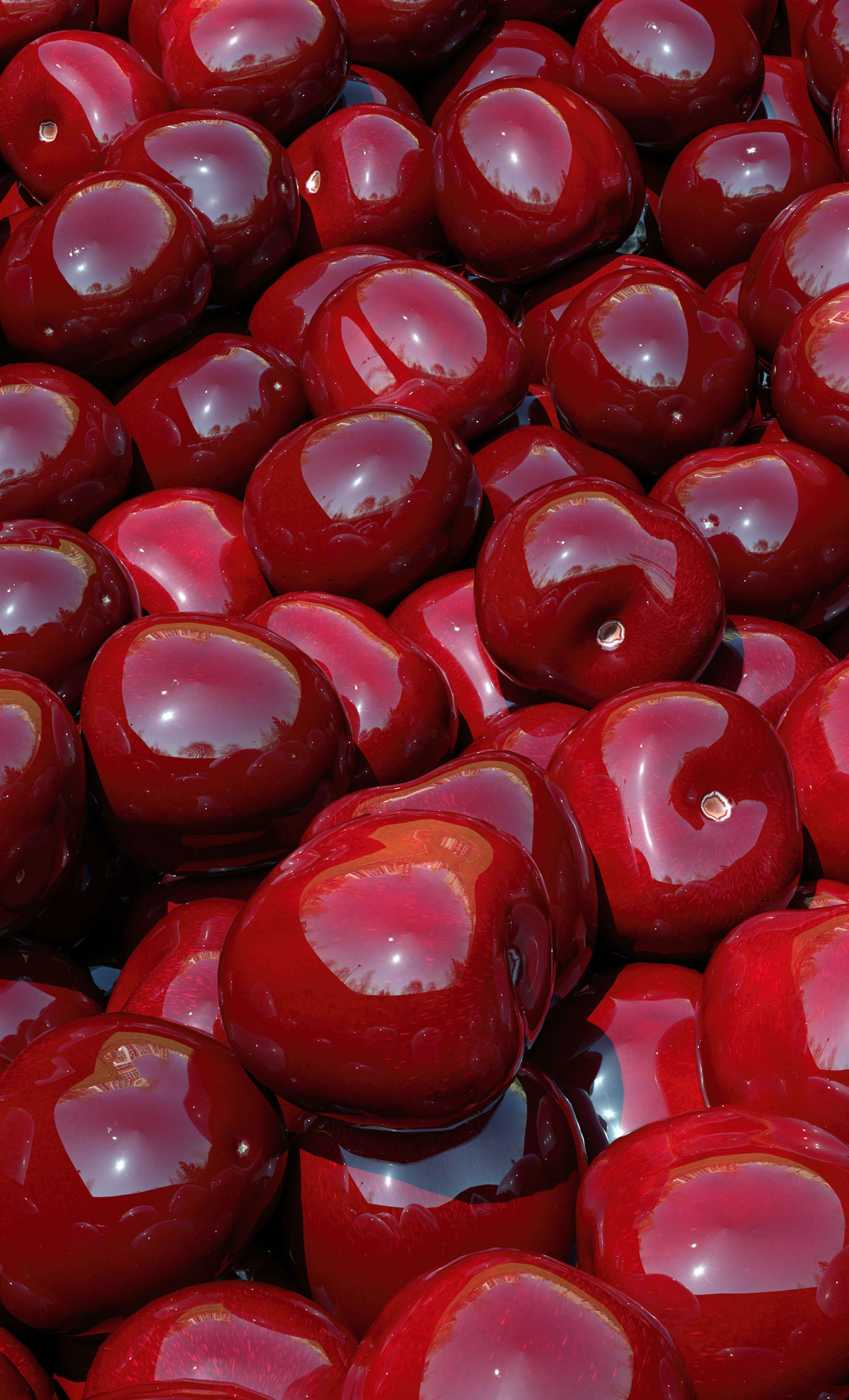 Cerezas de cerca
