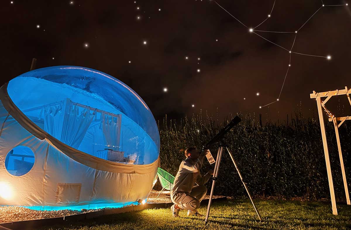 Vistas de la burbuja de noche