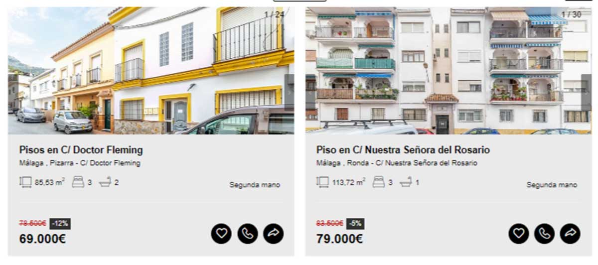 Viviendas en Málaga por 70.000 euros