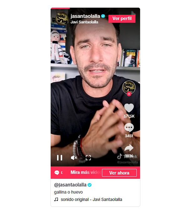 Javier Santaolalla explica en TikTok si fue antes el huevo o la gallina.