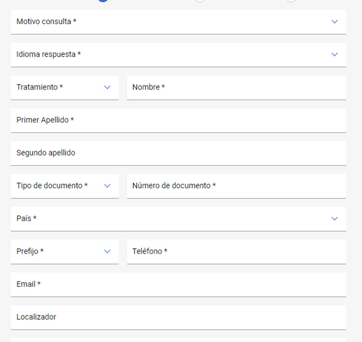 Motivo de la reclamación