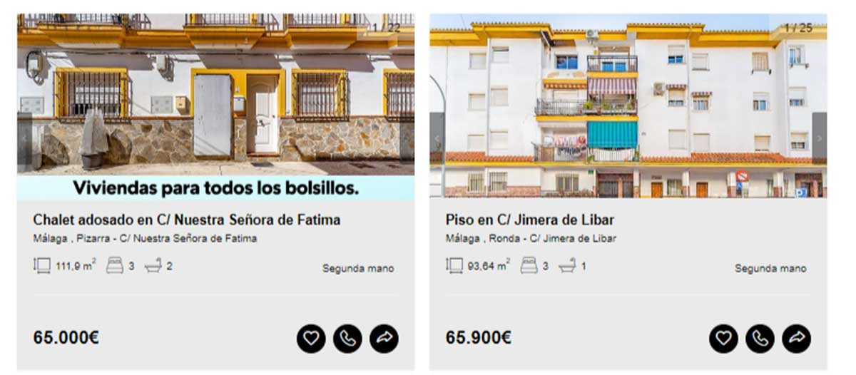 Casas en Málaga por 65.000 euros