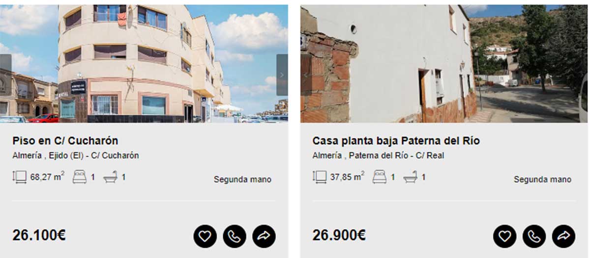 Pisos a la venta en Almería por 26.000 euros