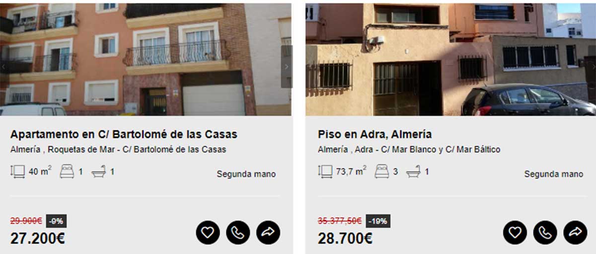 Pisos a la venta en Almería por 27.000 euros
