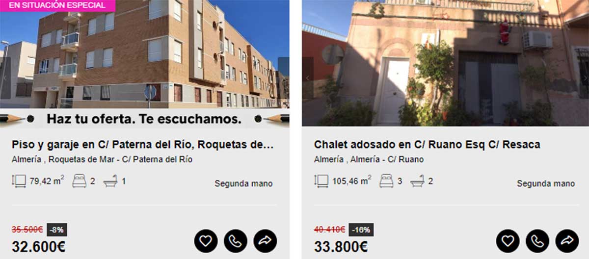 Pisos a la venta en Almería por 32.000 euros