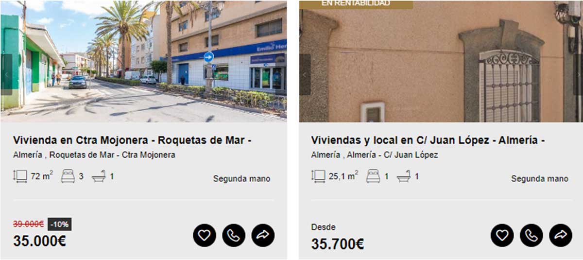 Pisos a la venta en Almería por 35.000 euros