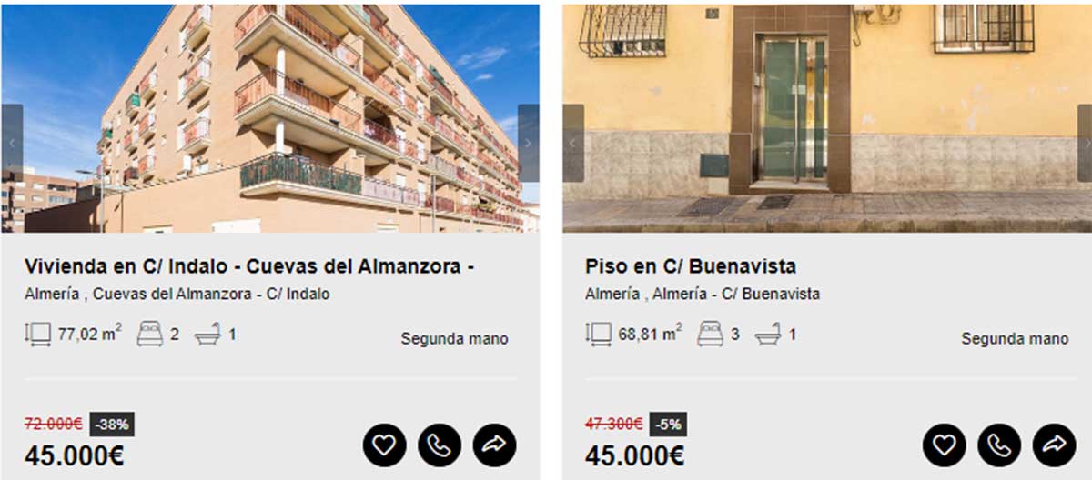 Pisos a la venta en Almería por 45.000 euros