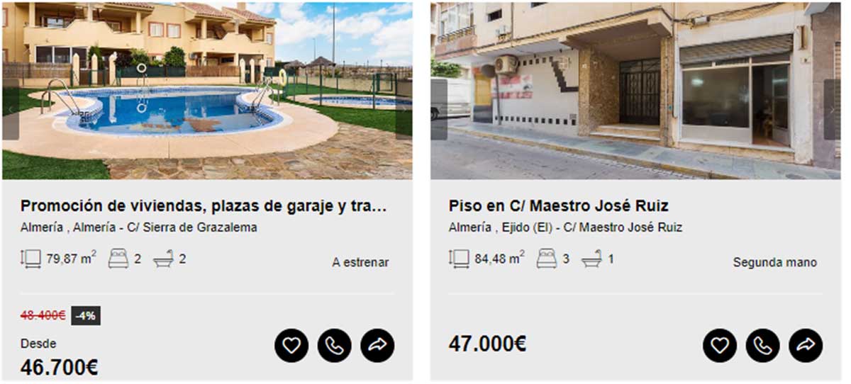 Pisos a la venta en Almería por 46.000 euros