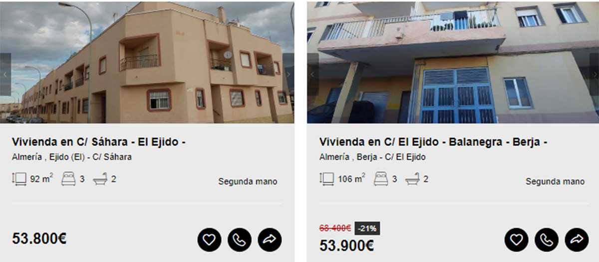 Pisos a la venta en Almería por 53.000 euros