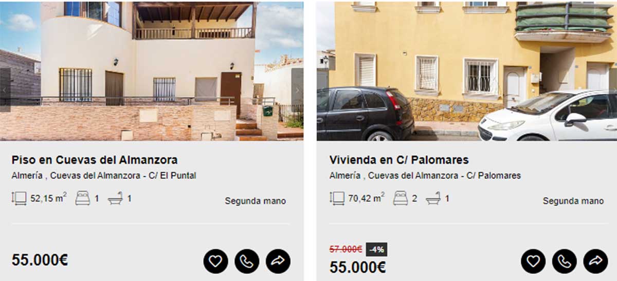 Pisos a la venta en Almería por 55.000 euros