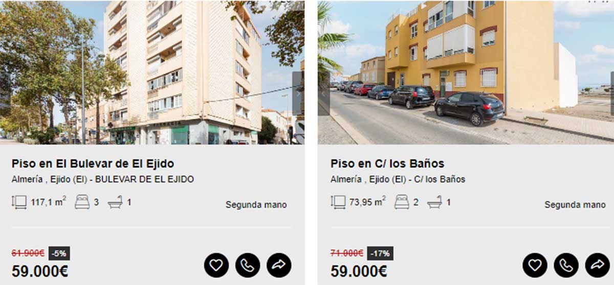 Pisos a la venta en Almería por menos de 60.000 euros