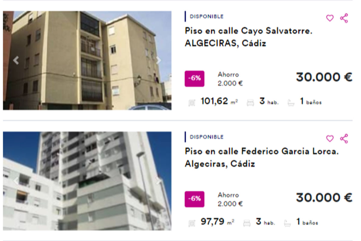 Pisos en Cádiz por 30.000 euros