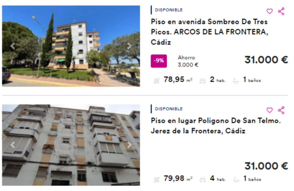 Pisos en Cádiz por 31.000 euros