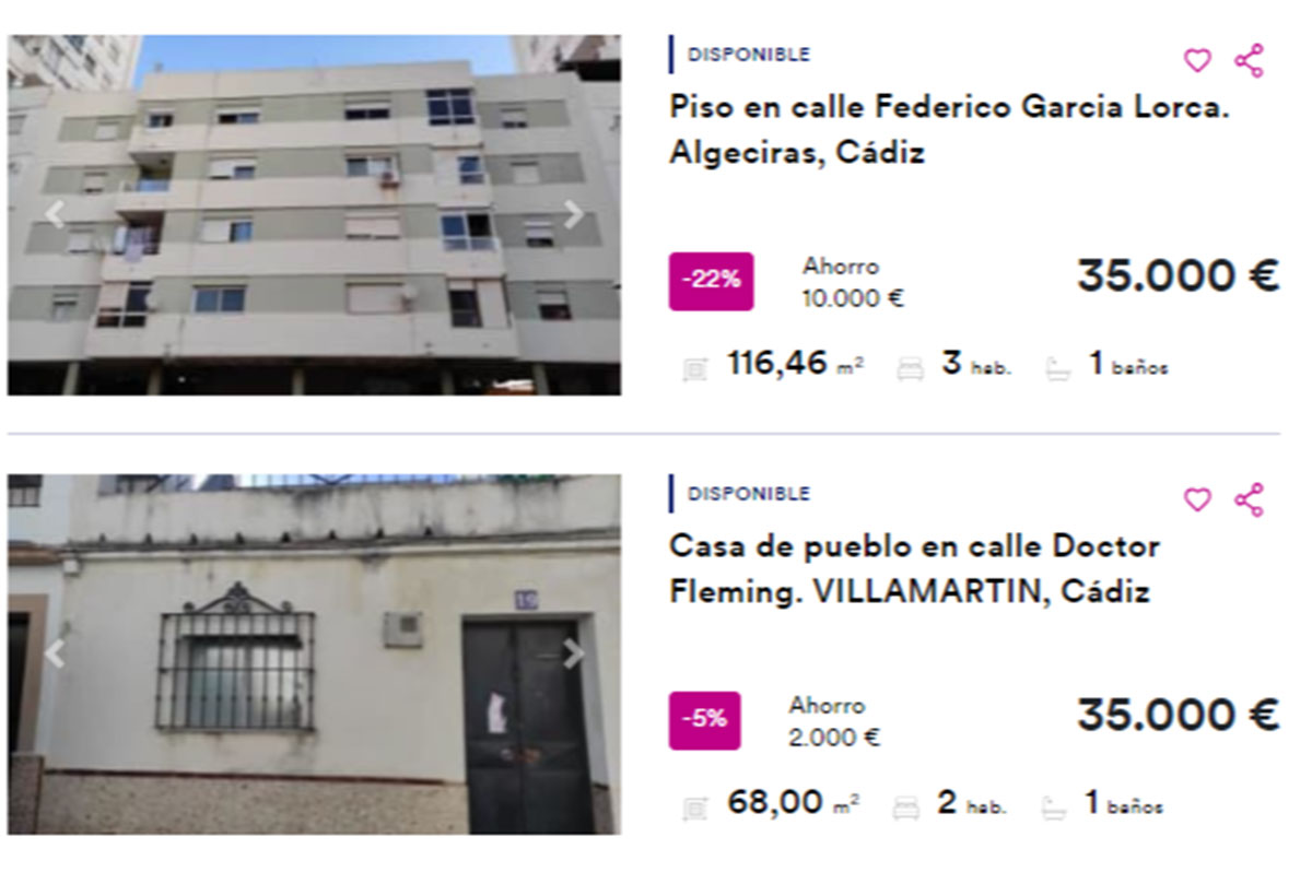 Pisos en Cádiz por 35.000 euros