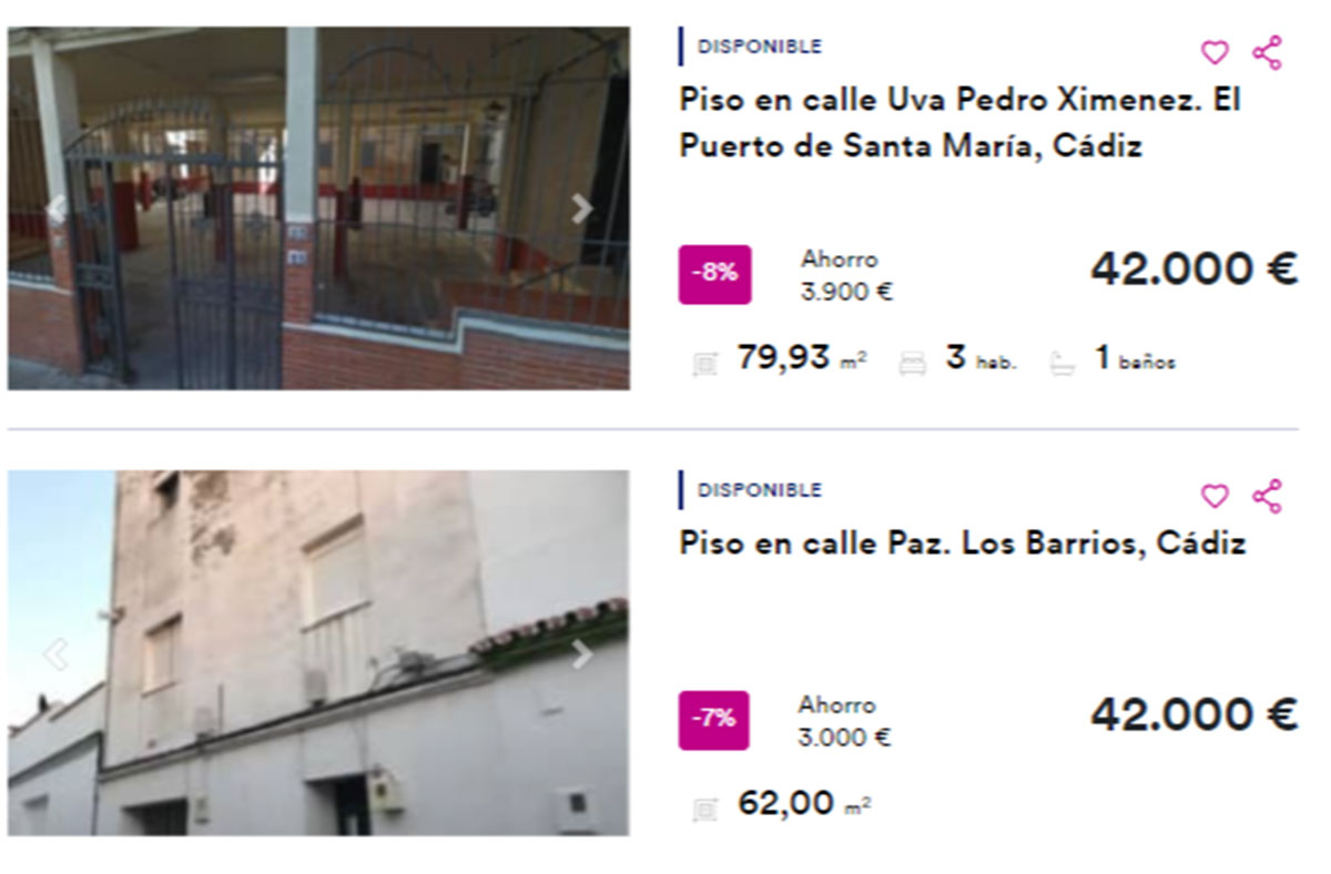Pisos en Cádiz por 42.000 euros