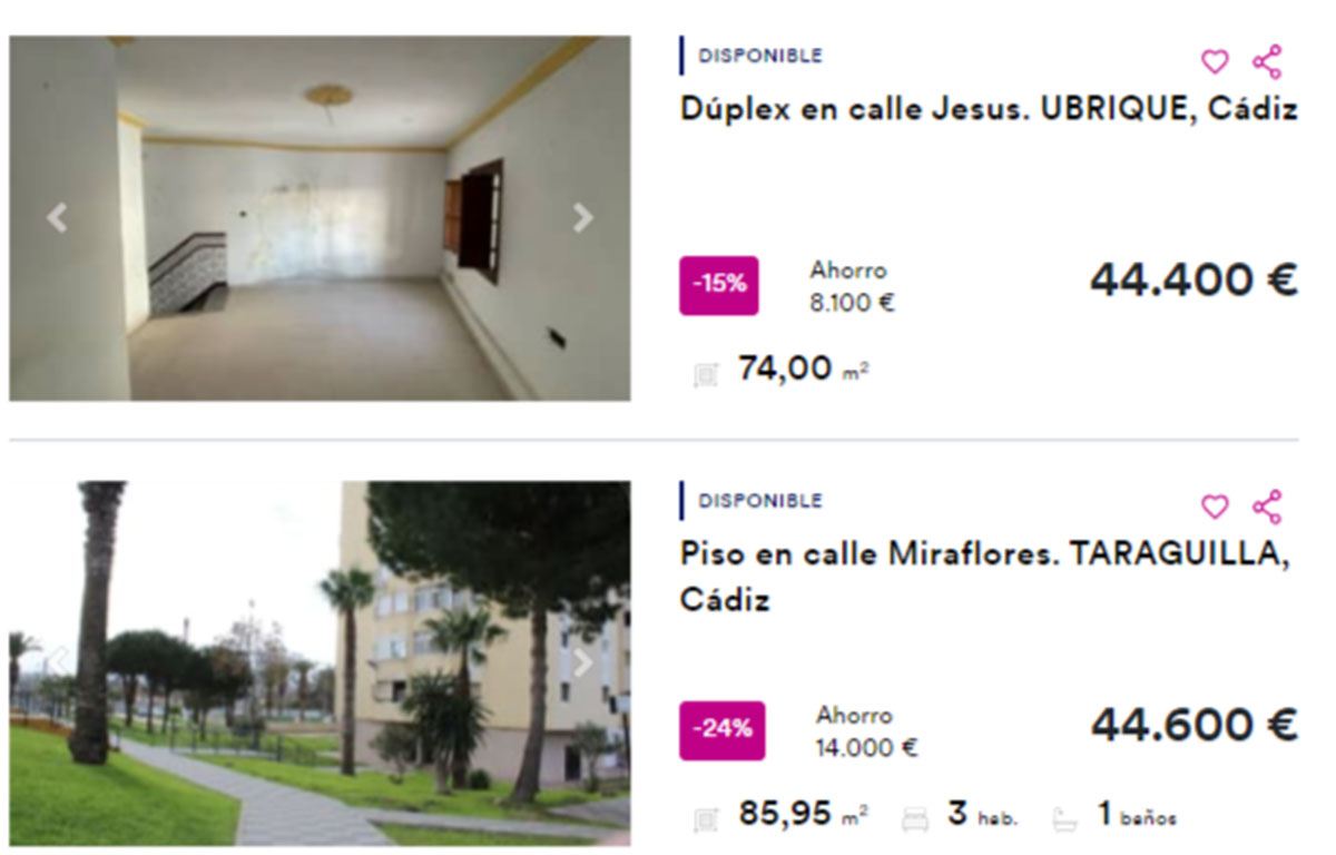 Pisos en Cádiz por 44.000 euros