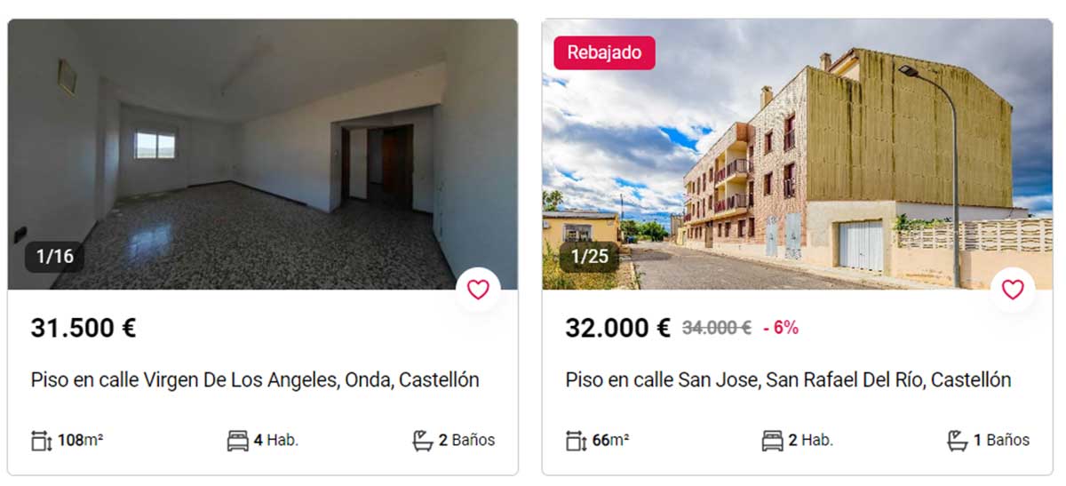 Pisos en Castellón por 31.000 euros