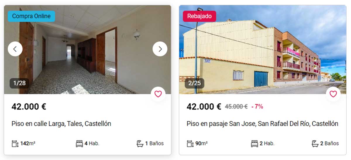 Pisos en Castellón por 42.000 euros