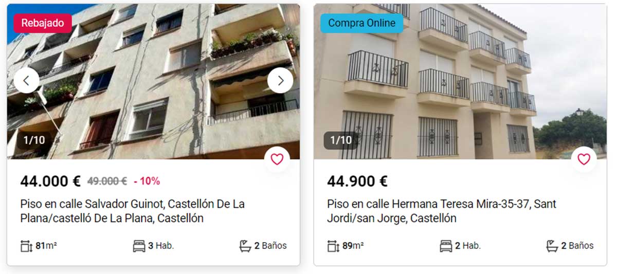 Pisos en Castellón por 44.000 euros