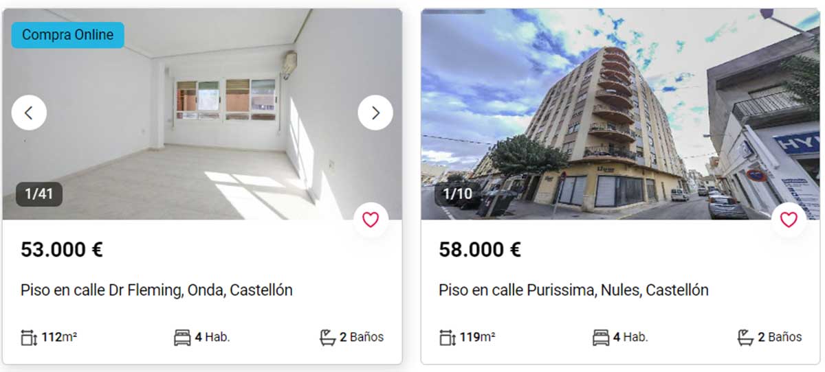 Pisos en Castellón por 53.000 euros