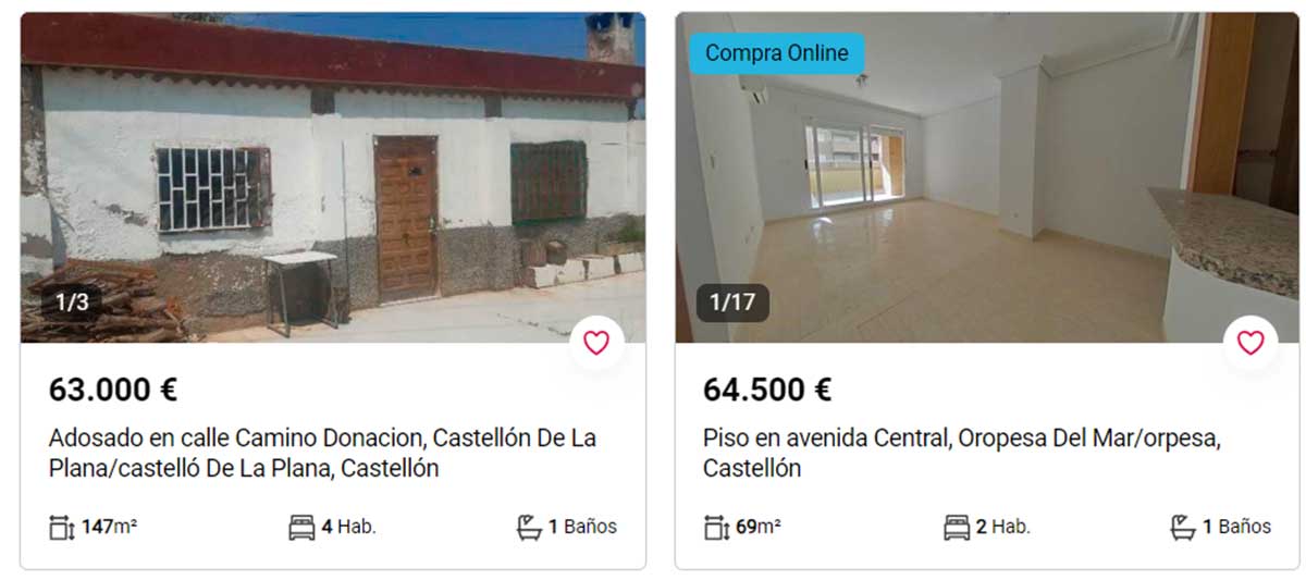 Pisos en Castellón por 63.000 euros