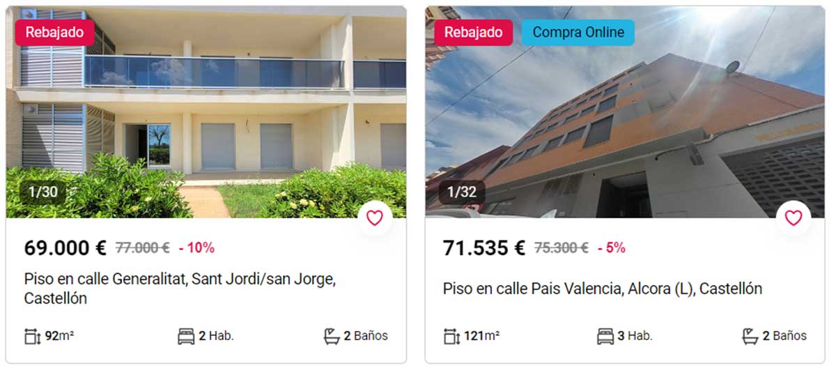 Pisos en Castellón por 71.000 euros