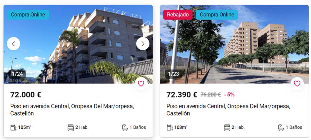 Pisos en Castellón por 72.000 euros