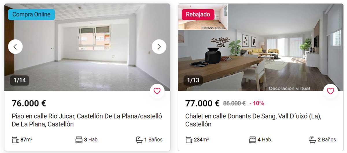 Pisos en Castellón por 77.000 euros