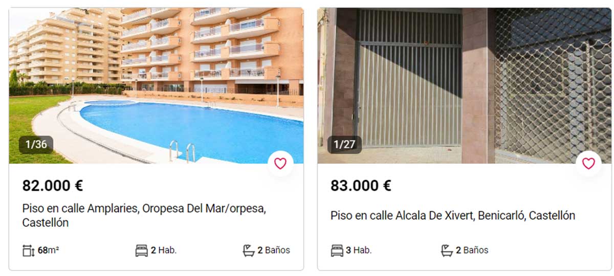 Pisos en Castellón por 82.000 euros