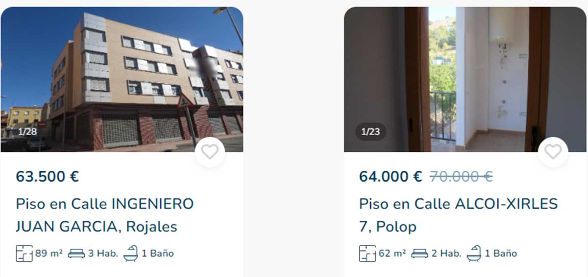 Pisos en Alicante por 64.000 euros