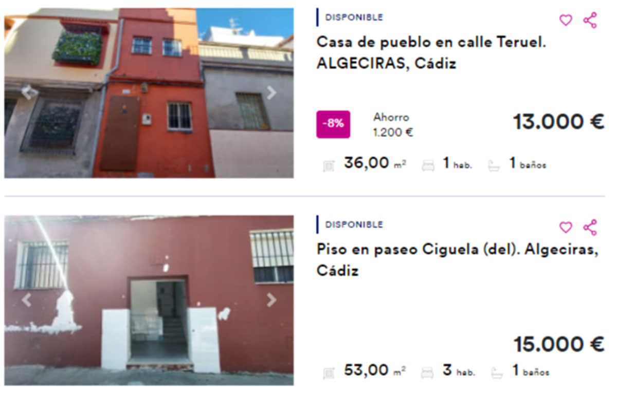 Pisos en Cádiz por 13.000 euros