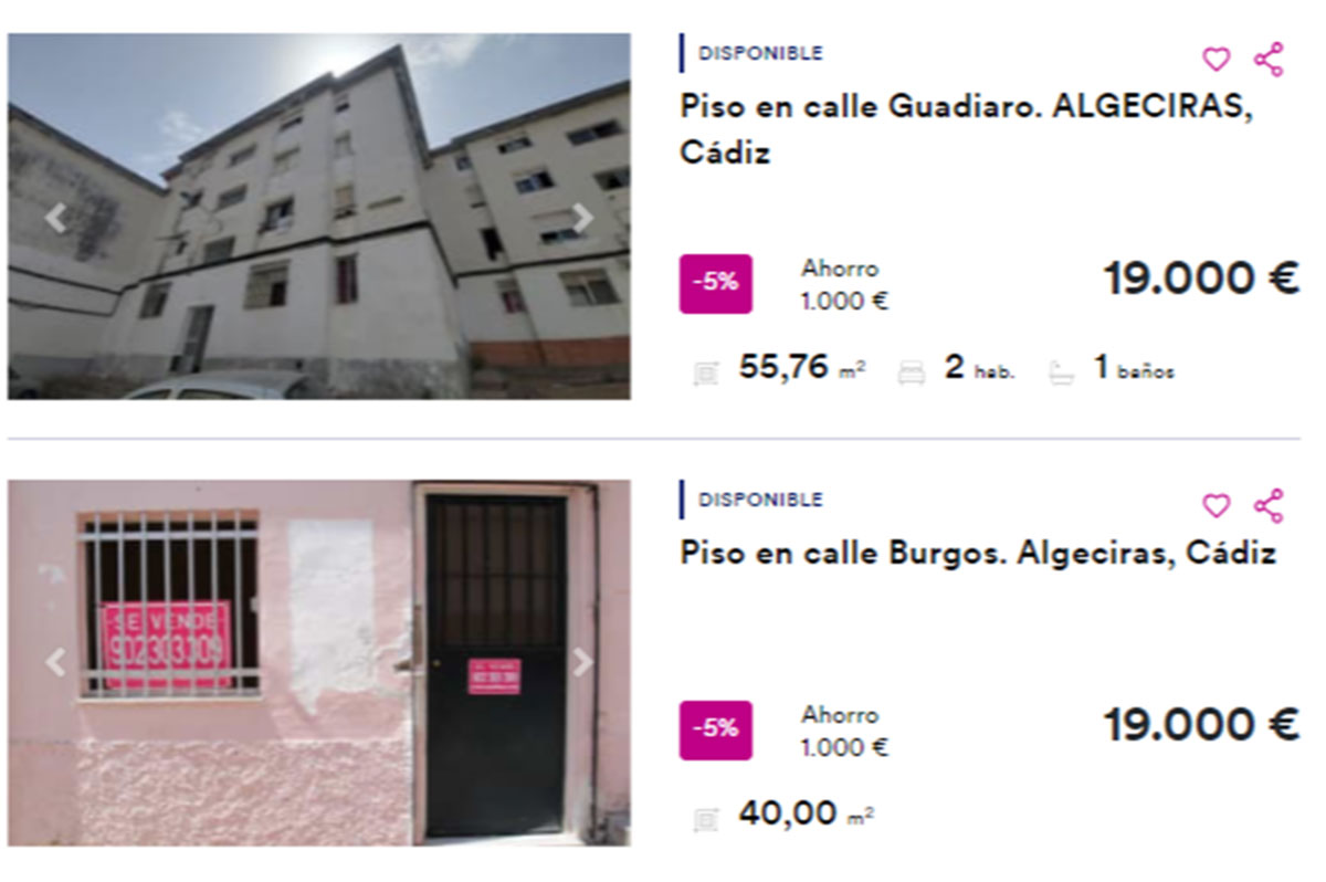 Pisos en Cádiz por 19.000 euros