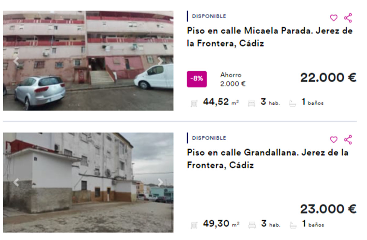 Pisos en Cádiz por 22.000 euros