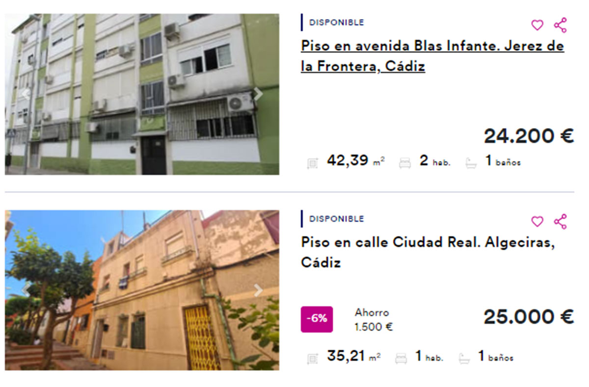 Pisos en Cádiz por 24.000 euros