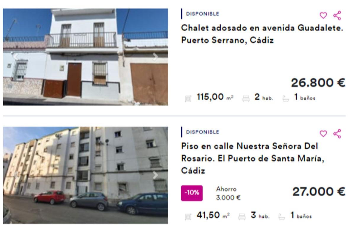 Pisos en Cádiz por 27.000 euros